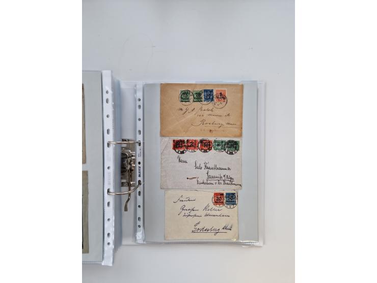 1920/23, umfangreiche Sammlung mit über 4600 Briefen, Karten und Ganzsachen. Dabei interessante Frankaturen, Blockeinheiten, 