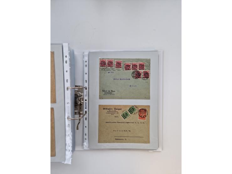 1920/23, umfangreiche Sammlung mit über 4600 Briefen, Karten und Ganzsachen. Dabei interessante Frankaturen, Blockeinheiten, 