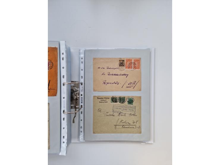 1920/23, umfangreiche Sammlung mit über 4600 Briefen, Karten und Ganzsachen. Dabei interessante Frankaturen, Blockeinheiten, 