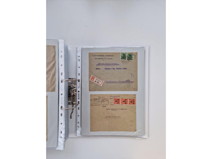 1920/23, umfangreiche Sammlung mit über 4600 Briefen, Karten und Ganzsachen. Dabei interessante Frankaturen, Blockeinheiten, 