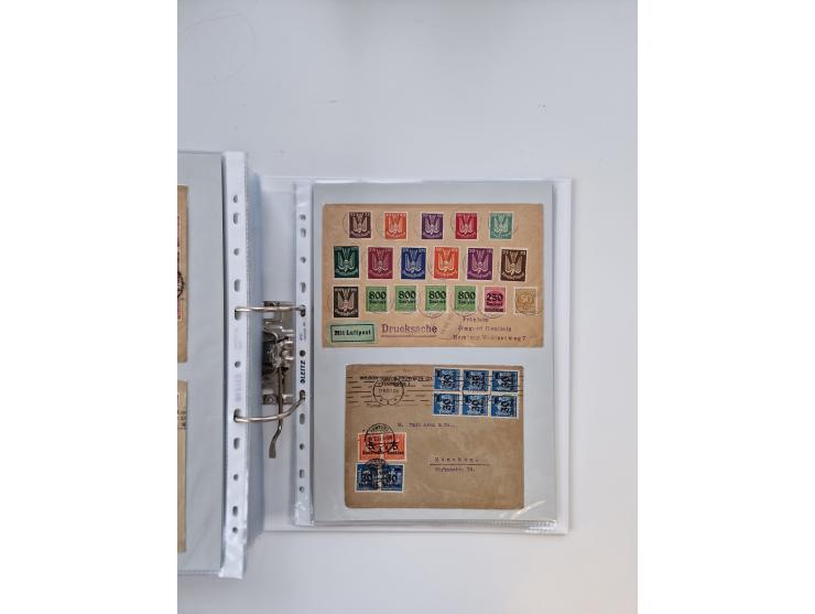 1920/23, umfangreiche Sammlung mit über 4600 Briefen, Karten und Ganzsachen. Dabei interessante Frankaturen, Blockeinheiten, 