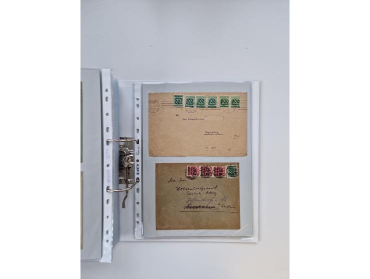 1920/23, umfangreiche Sammlung mit über 4600 Briefen, Karten und Ganzsachen. Dabei interessante Frankaturen, Blockeinheiten, 
