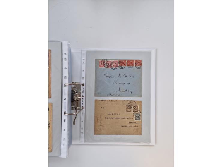 1920/23, umfangreiche Sammlung mit über 4600 Briefen, Karten und Ganzsachen. Dabei interessante Frankaturen, Blockeinheiten, 