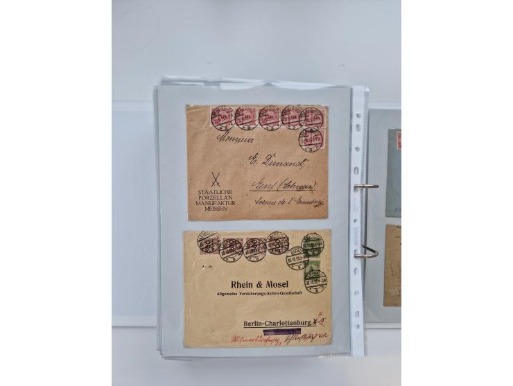 1920/23, umfangreiche Sammlung mit über 4600 Briefen, Karten und Ganzsachen. Dabei interessante Frankaturen, Blockeinheiten, 