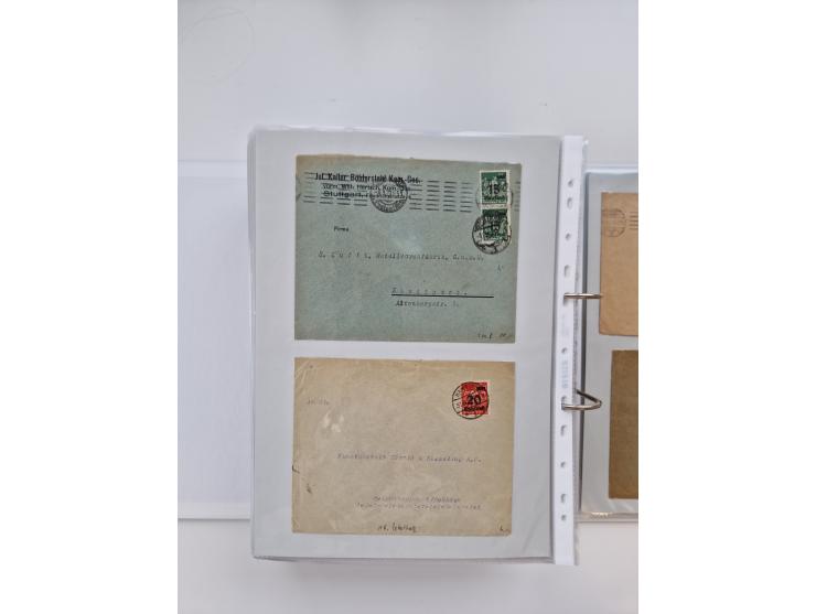1920/23, umfangreiche Sammlung mit über 4600 Briefen, Karten und Ganzsachen. Dabei interessante Frankaturen, Blockeinheiten, 