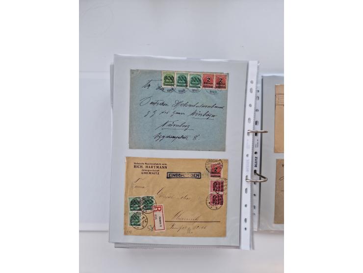 1920/23, umfangreiche Sammlung mit über 4600 Briefen, Karten und Ganzsachen. Dabei interessante Frankaturen, Blockeinheiten, 