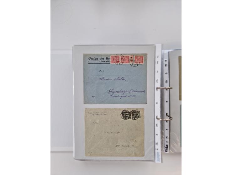 1920/23, umfangreiche Sammlung mit über 4600 Briefen, Karten und Ganzsachen. Dabei interessante Frankaturen, Blockeinheiten, 