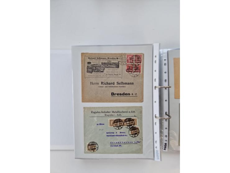 1920/23, umfangreiche Sammlung mit über 4600 Briefen, Karten und Ganzsachen. Dabei interessante Frankaturen, Blockeinheiten, 