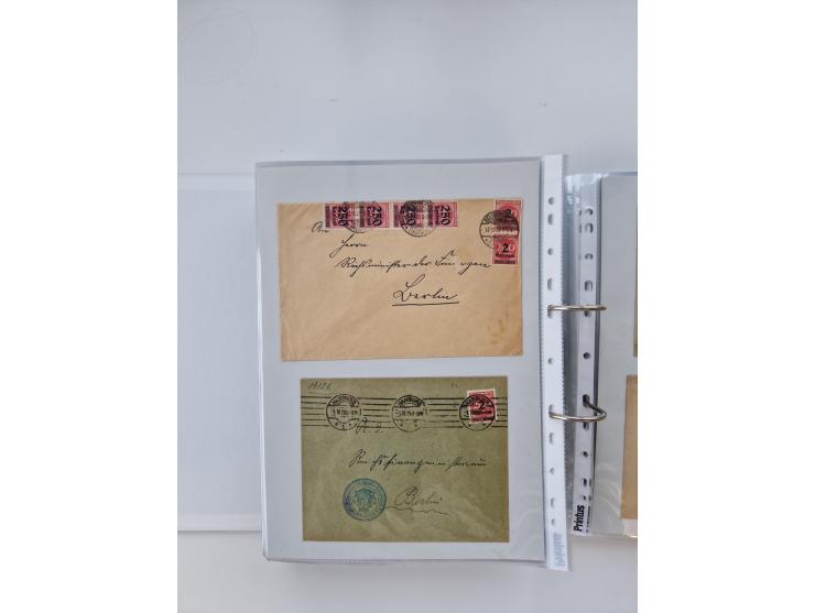 1920/23, umfangreiche Sammlung mit über 4600 Briefen, Karten und Ganzsachen. Dabei interessante Frankaturen, Blockeinheiten, 