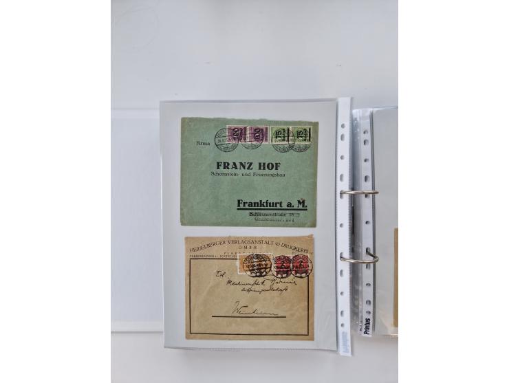 1920/23, umfangreiche Sammlung mit über 4600 Briefen, Karten und Ganzsachen. Dabei interessante Frankaturen, Blockeinheiten, 