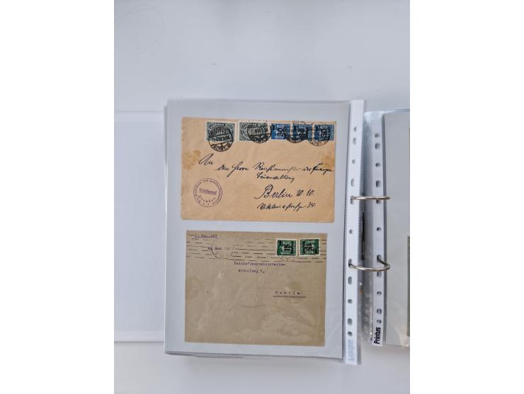 1920/23, umfangreiche Sammlung mit über 4600 Briefen, Karten und Ganzsachen. Dabei interessante Frankaturen, Blockeinheiten, 