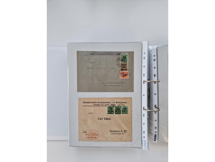 1920/23, umfangreiche Sammlung mit über 4600 Briefen, Karten und Ganzsachen. Dabei interessante Frankaturen, Blockeinheiten, 