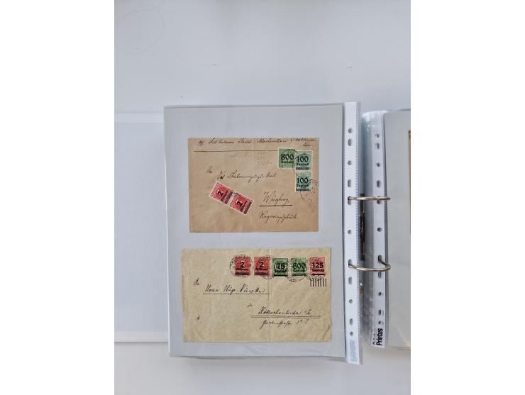 1920/23, umfangreiche Sammlung mit über 4600 Briefen, Karten und Ganzsachen. Dabei interessante Frankaturen, Blockeinheiten, 