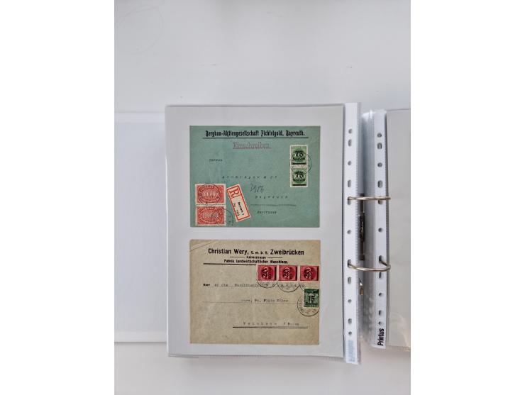 1920/23, umfangreiche Sammlung mit über 4600 Briefen, Karten und Ganzsachen. Dabei interessante Frankaturen, Blockeinheiten, 