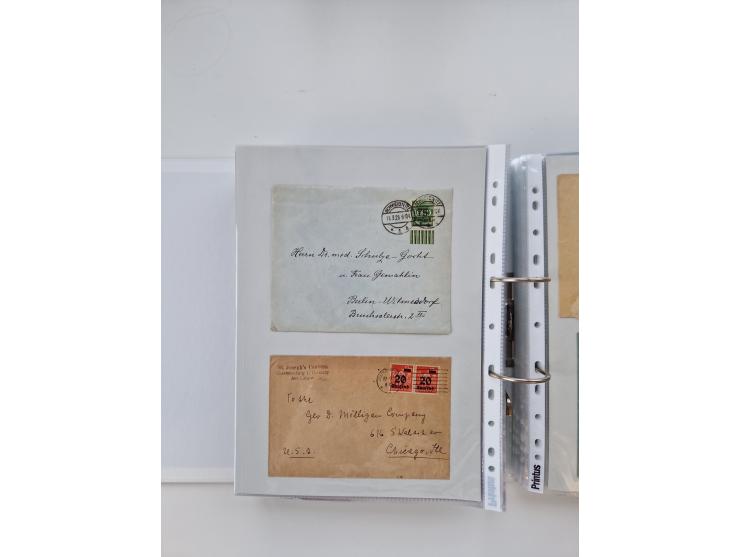1920/23, umfangreiche Sammlung mit über 4600 Briefen, Karten und Ganzsachen. Dabei interessante Frankaturen, Blockeinheiten, 
