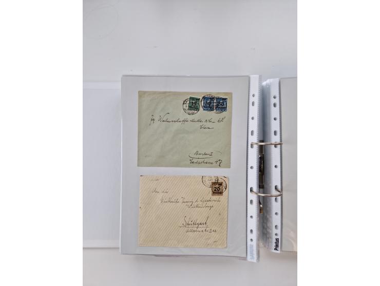 1920/23, umfangreiche Sammlung mit über 4600 Briefen, Karten und Ganzsachen. Dabei interessante Frankaturen, Blockeinheiten, 