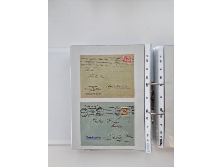 1920/23, umfangreiche Sammlung mit über 4600 Briefen, Karten und Ganzsachen. Dabei interessante Frankaturen, Blockeinheiten, 