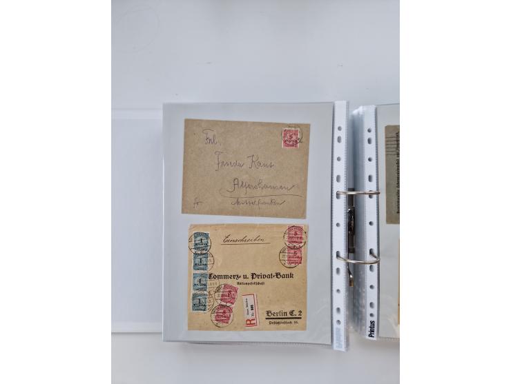 1920/23, umfangreiche Sammlung mit über 4600 Briefen, Karten und Ganzsachen. Dabei interessante Frankaturen, Blockeinheiten, 