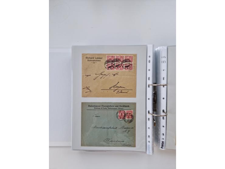 1920/23, umfangreiche Sammlung mit über 4600 Briefen, Karten und Ganzsachen. Dabei interessante Frankaturen, Blockeinheiten, 