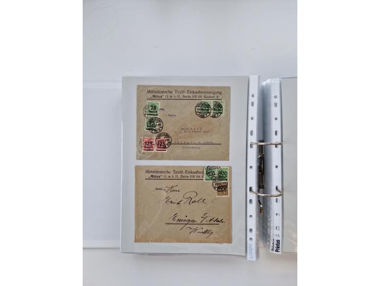 1920/23, umfangreiche Sammlung mit über 4600 Briefen, Karten und Ganzsachen. Dabei interessante Frankaturen, Blockeinheiten, 
