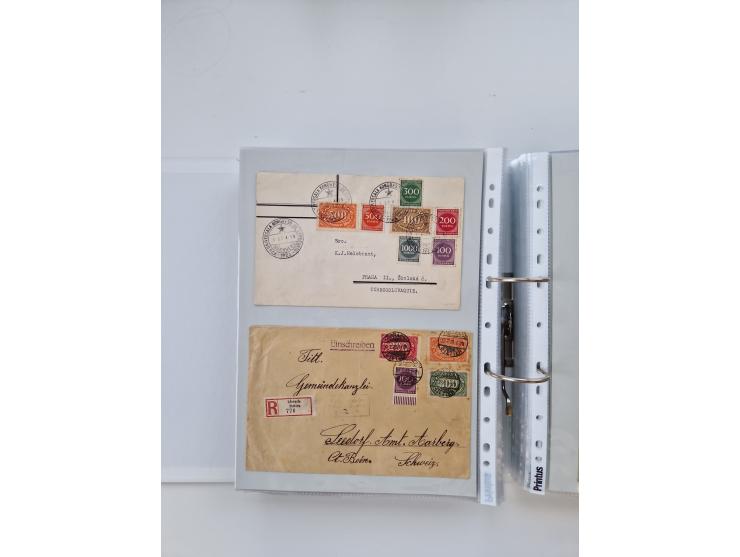 1920/23, umfangreiche Sammlung mit über 4600 Briefen, Karten und Ganzsachen. Dabei interessante Frankaturen, Blockeinheiten, 