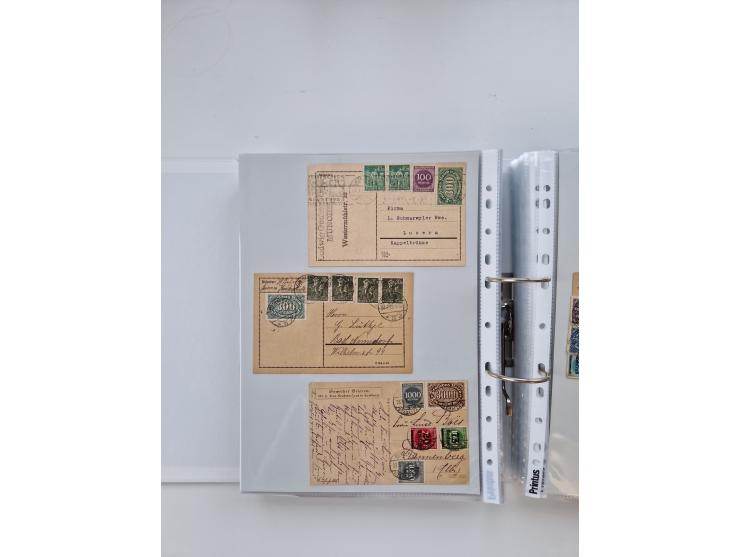 1920/23, umfangreiche Sammlung mit über 4600 Briefen, Karten und Ganzsachen. Dabei interessante Frankaturen, Blockeinheiten, 
