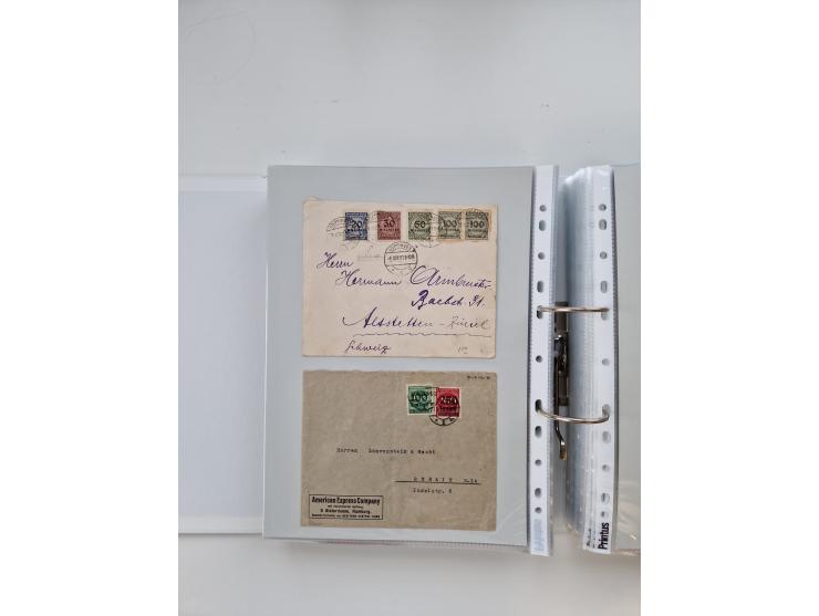 1920/23, umfangreiche Sammlung mit über 4600 Briefen, Karten und Ganzsachen. Dabei interessante Frankaturen, Blockeinheiten, 