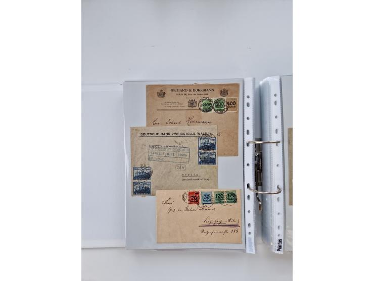 1920/23, umfangreiche Sammlung mit über 4600 Briefen, Karten und Ganzsachen. Dabei interessante Frankaturen, Blockeinheiten, 