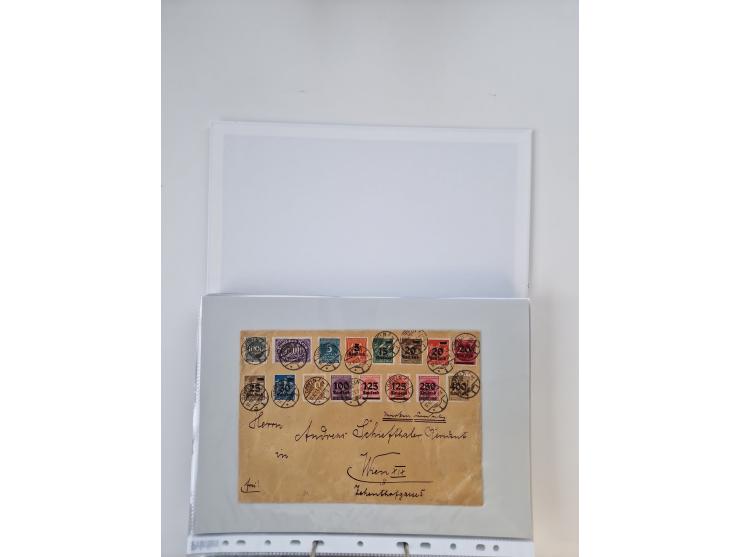 1920/23, umfangreiche Sammlung mit über 4600 Briefen, Karten und Ganzsachen. Dabei interessante Frankaturen, Blockeinheiten, 