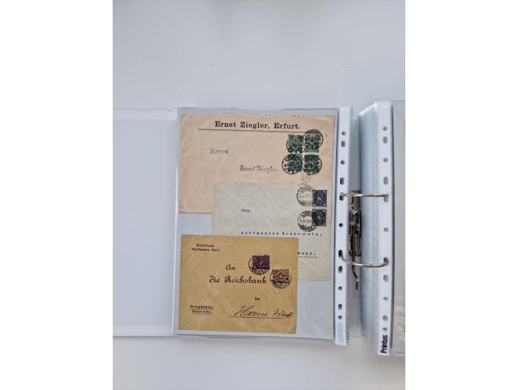 1920/23, umfangreiche Sammlung mit über 4600 Briefen, Karten und Ganzsachen. Dabei interessante Frankaturen, Blockeinheiten, 