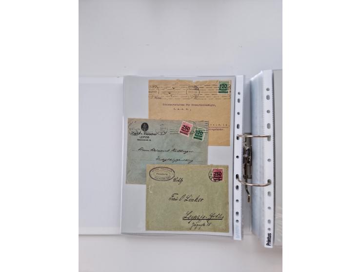 1920/23, umfangreiche Sammlung mit über 4600 Briefen, Karten und Ganzsachen. Dabei interessante Frankaturen, Blockeinheiten, 