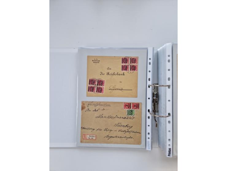 1920/23, umfangreiche Sammlung mit über 4600 Briefen, Karten und Ganzsachen. Dabei interessante Frankaturen, Blockeinheiten, 