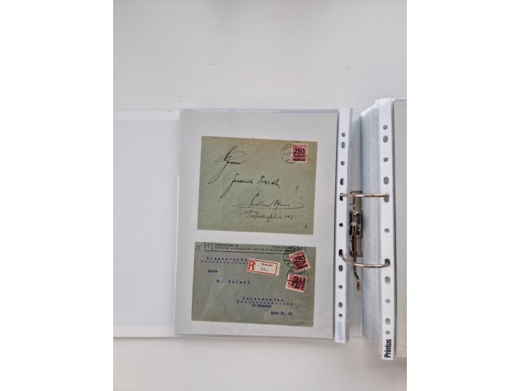 1920/23, umfangreiche Sammlung mit über 4600 Briefen, Karten und Ganzsachen. Dabei interessante Frankaturen, Blockeinheiten, 