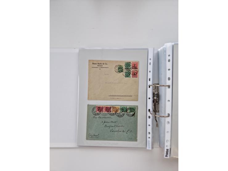 1920/23, umfangreiche Sammlung mit über 4600 Briefen, Karten und Ganzsachen. Dabei interessante Frankaturen, Blockeinheiten, 