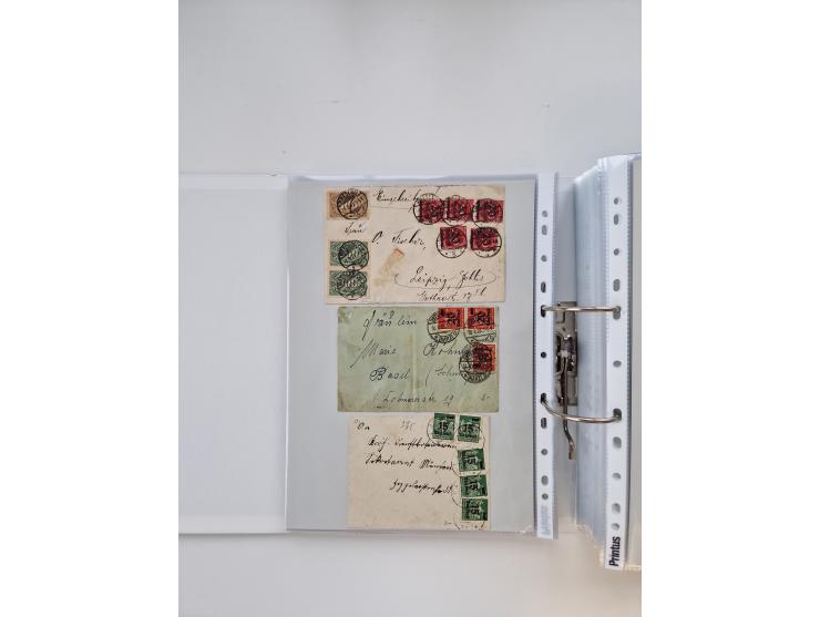 1920/23, umfangreiche Sammlung mit über 4600 Briefen, Karten und Ganzsachen. Dabei interessante Frankaturen, Blockeinheiten, 