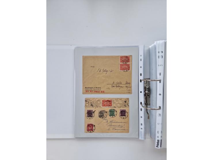 1920/23, umfangreiche Sammlung mit über 4600 Briefen, Karten und Ganzsachen. Dabei interessante Frankaturen, Blockeinheiten, 