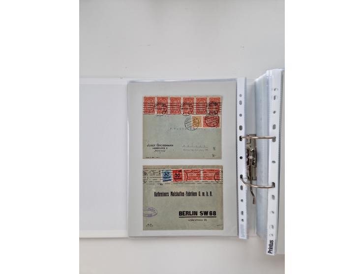 1920/23, umfangreiche Sammlung mit über 4600 Briefen, Karten und Ganzsachen. Dabei interessante Frankaturen, Blockeinheiten, 