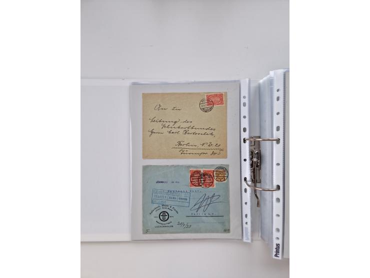 1920/23, umfangreiche Sammlung mit über 4600 Briefen, Karten und Ganzsachen. Dabei interessante Frankaturen, Blockeinheiten, 