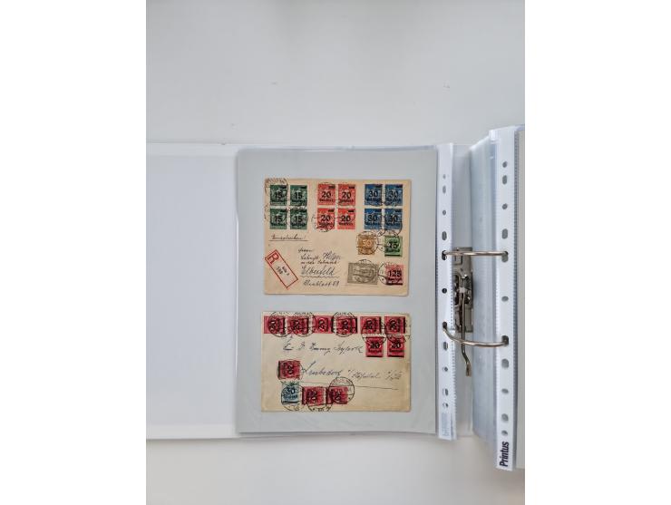 1920/23, umfangreiche Sammlung mit über 4600 Briefen, Karten und Ganzsachen. Dabei interessante Frankaturen, Blockeinheiten, 
