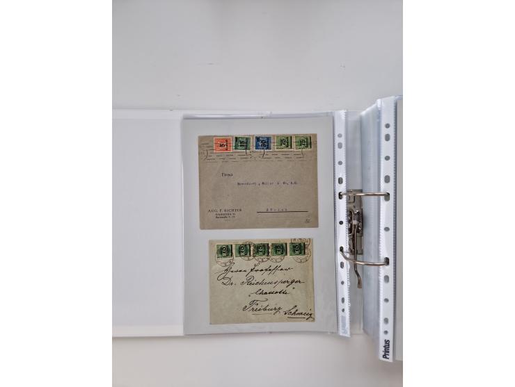 1920/23, umfangreiche Sammlung mit über 4600 Briefen, Karten und Ganzsachen. Dabei interessante Frankaturen, Blockeinheiten, 