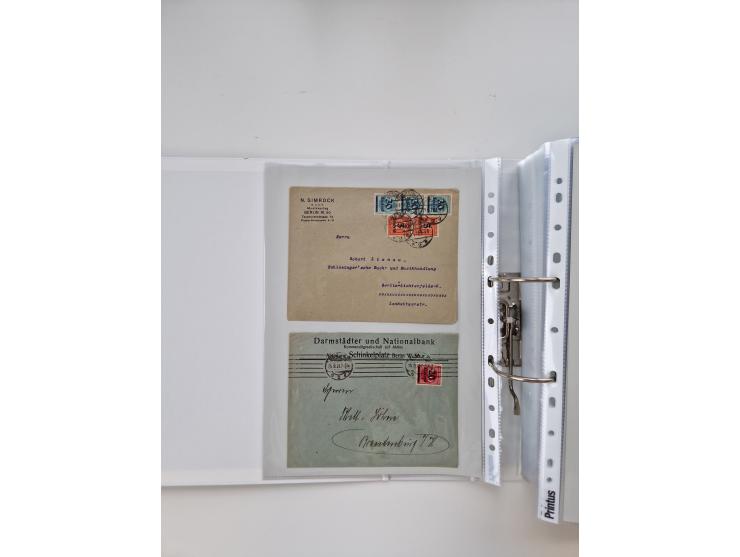 1920/23, umfangreiche Sammlung mit über 4600 Briefen, Karten und Ganzsachen. Dabei interessante Frankaturen, Blockeinheiten, 