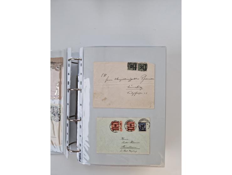 1920/23, umfangreiche Sammlung mit über 4600 Briefen, Karten und Ganzsachen. Dabei interessante Frankaturen, Blockeinheiten, 