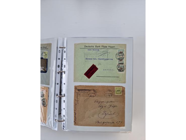 1920/23, umfangreiche Sammlung mit über 4600 Briefen, Karten und Ganzsachen. Dabei interessante Frankaturen, Blockeinheiten, 