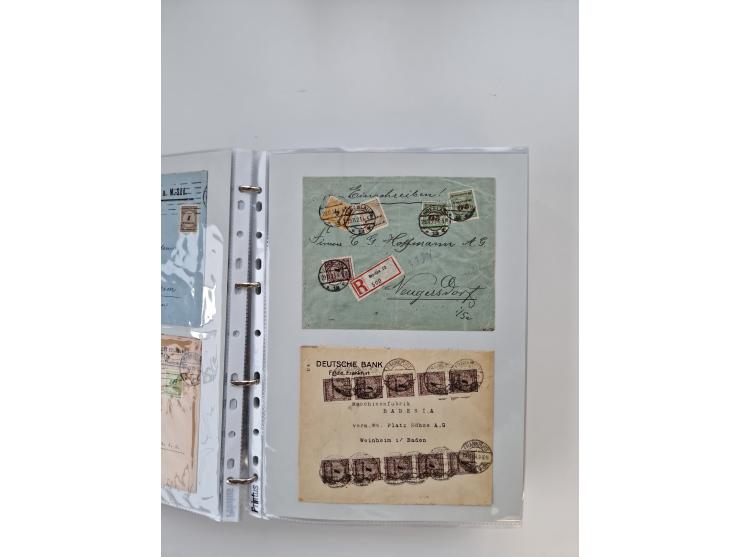 1920/23, umfangreiche Sammlung mit über 4600 Briefen, Karten und Ganzsachen. Dabei interessante Frankaturen, Blockeinheiten, 