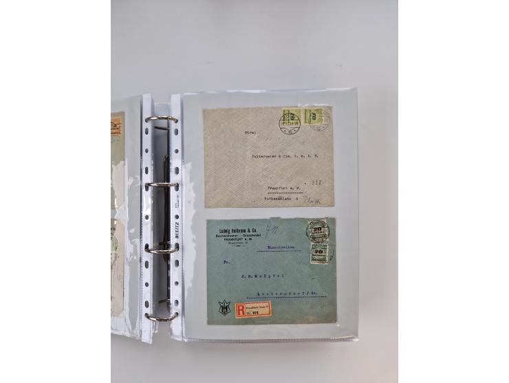 1920/23, umfangreiche Sammlung mit über 4600 Briefen, Karten und Ganzsachen. Dabei interessante Frankaturen, Blockeinheiten, 