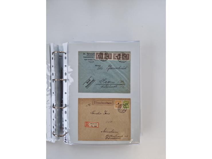1920/23, umfangreiche Sammlung mit über 4600 Briefen, Karten und Ganzsachen. Dabei interessante Frankaturen, Blockeinheiten, 