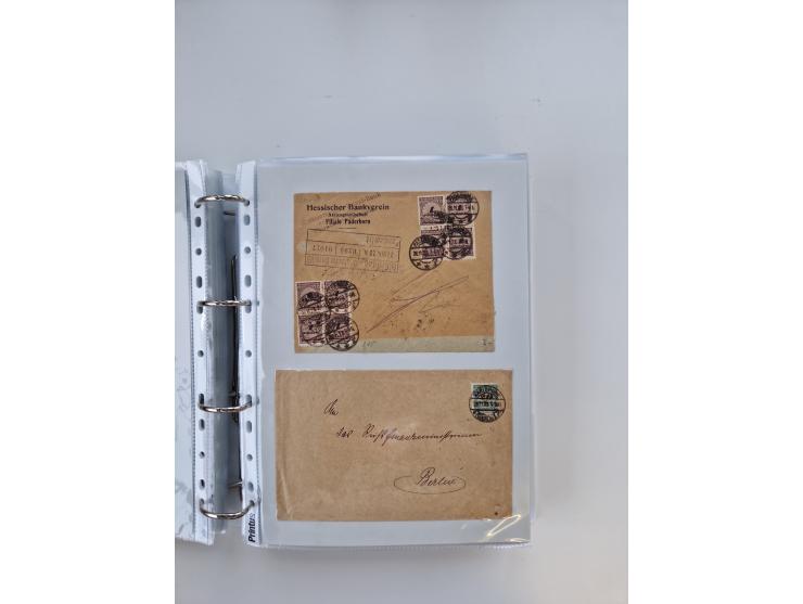 1920/23, umfangreiche Sammlung mit über 4600 Briefen, Karten und Ganzsachen. Dabei interessante Frankaturen, Blockeinheiten, 