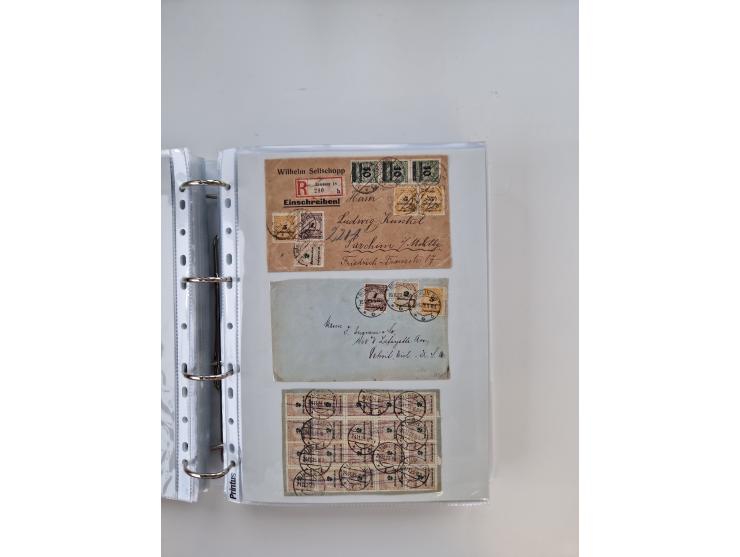 1920/23, umfangreiche Sammlung mit über 4600 Briefen, Karten und Ganzsachen. Dabei interessante Frankaturen, Blockeinheiten, 