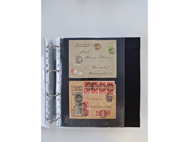 1920/23, umfangreiche Sammlung mit über 4600 Briefen, Karten und Ganzsachen. Dabei interessante Frankaturen, Blockeinheiten, 