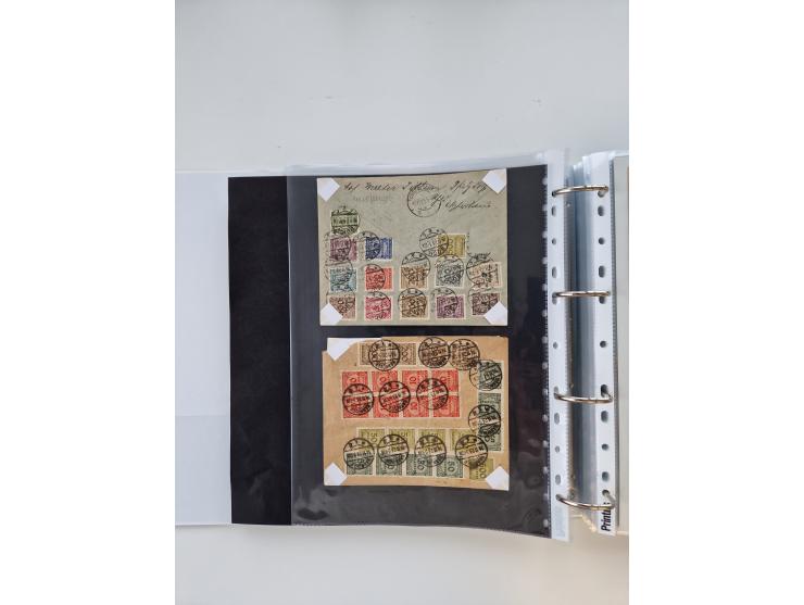 1920/23, umfangreiche Sammlung mit über 4600 Briefen, Karten und Ganzsachen. Dabei interessante Frankaturen, Blockeinheiten, 